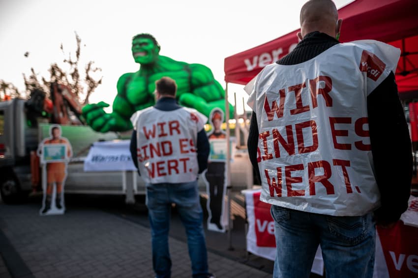 This is where workers around Germany are striking on Tuesday