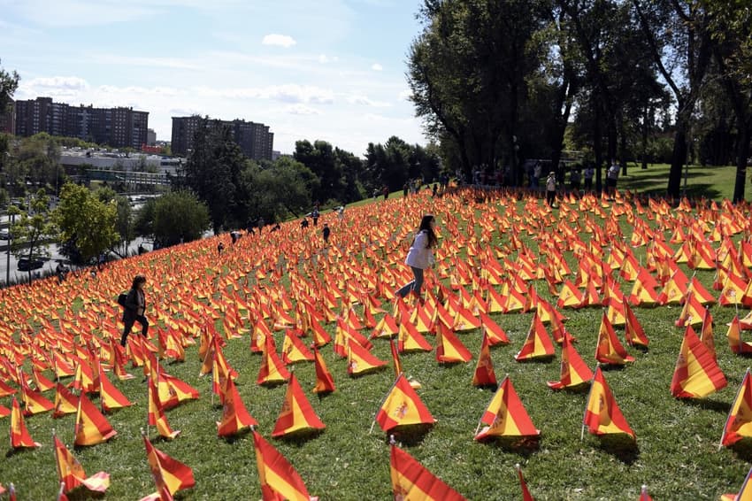 IN PICS: Sea of flags represent Spain’s Covid-19 victims in Madrid park