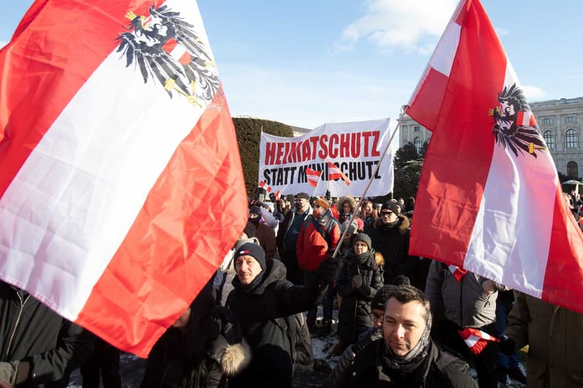 IN PICTURES: Thousands protest against coronavirus measures in Vienna