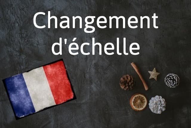 French phrase of the day: Changement d'échelle