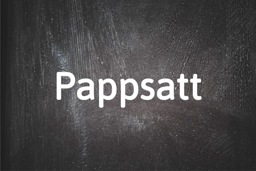 German word of the day: Pappsatt