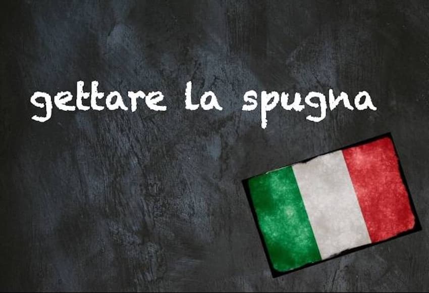 Italian expression of the day: 'Gettare la spugna'