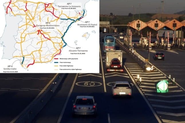 MAP: The Spanish motorway routes that become toll-free in September 2021