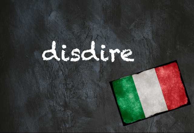 Italian word of the day: 'Disdire'