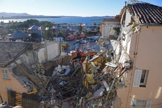 Mother and baby rescued after building collapse in French Riviera