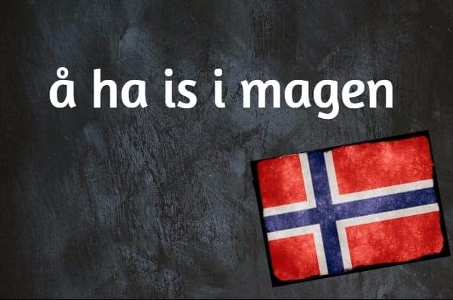 Norwegian expression of the day: å ha is i magen