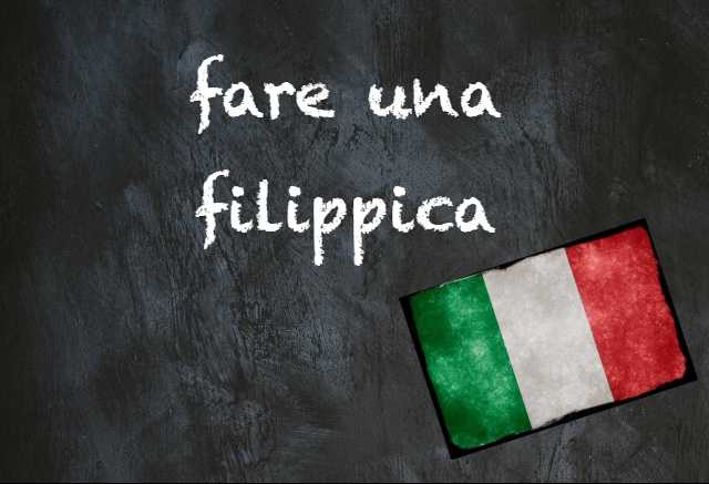 Italian expression of the day: ‘Fare una filippica’