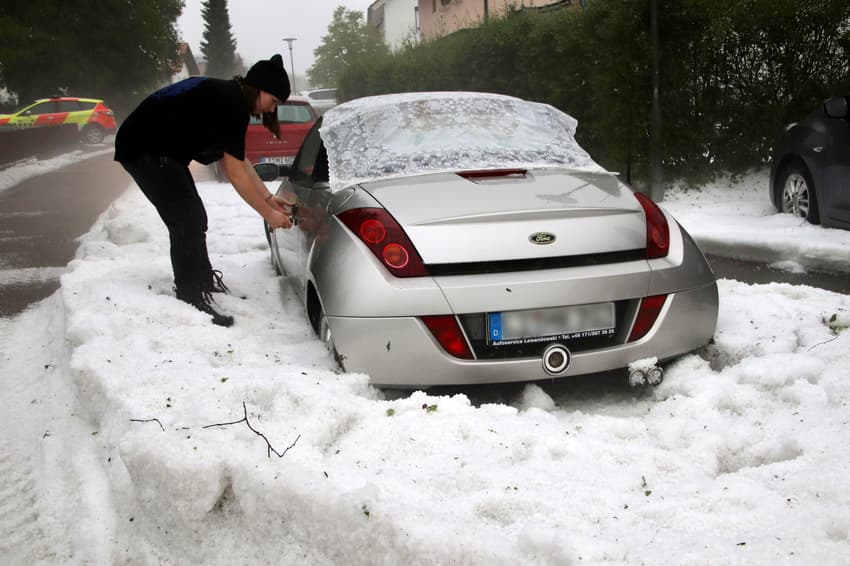 Severe storms and hail hit southern Germany