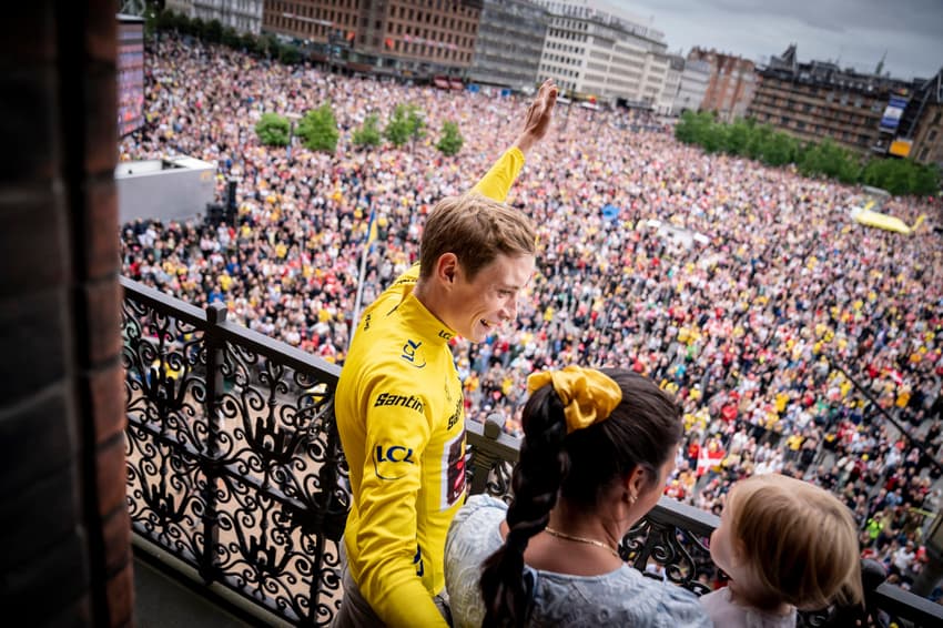 IN PICTURES: Vingegaard's triumphant return to Copenhagen after Tour de France win