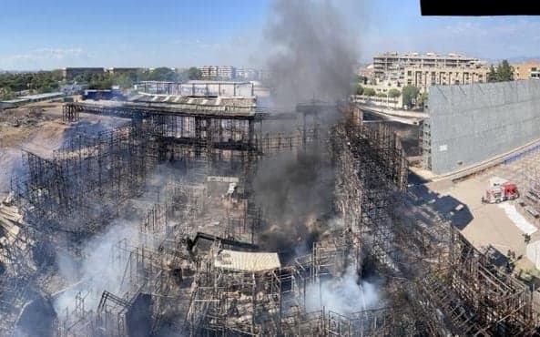 VIDEO: Huge fire breaks out at Rome's Cinecitta studios