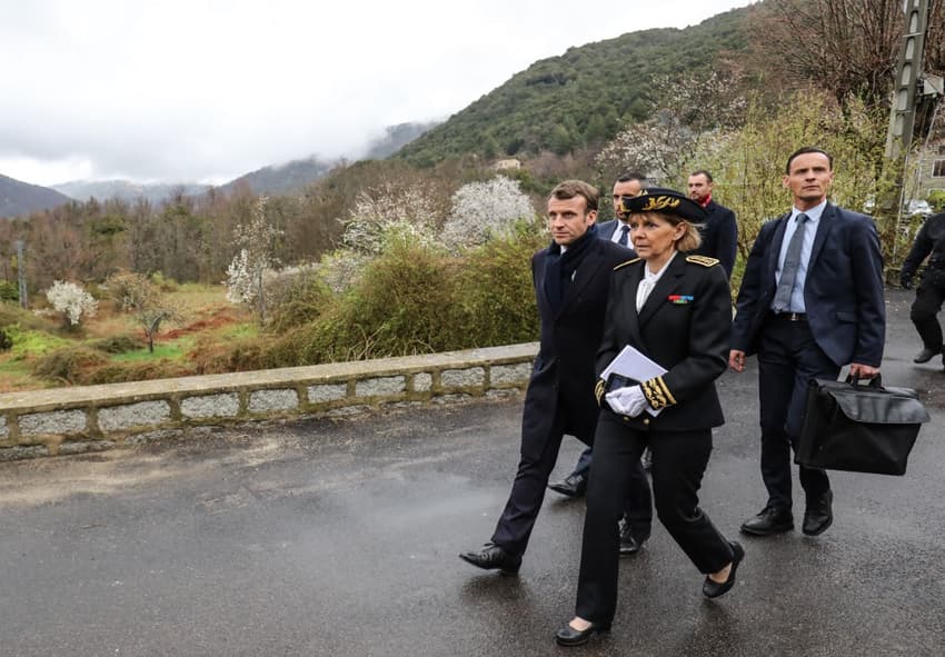 Macron says open to ideas for future of Corsica