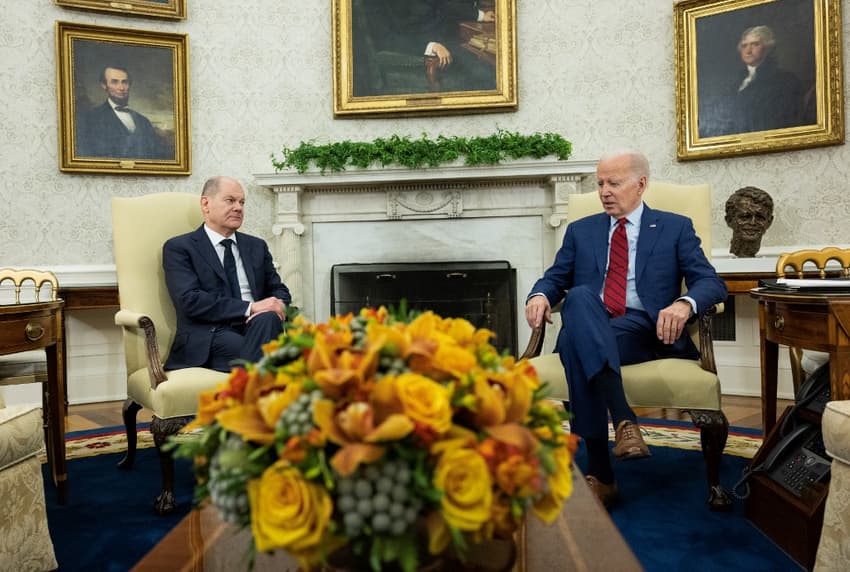Biden, Scholz pledge Ukraine support at White House talks