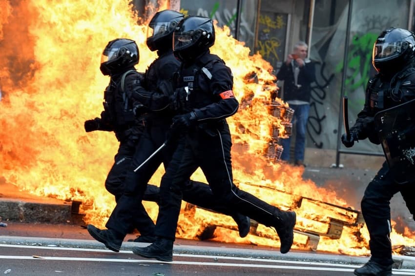 French pension protests turn violent as anger grows
