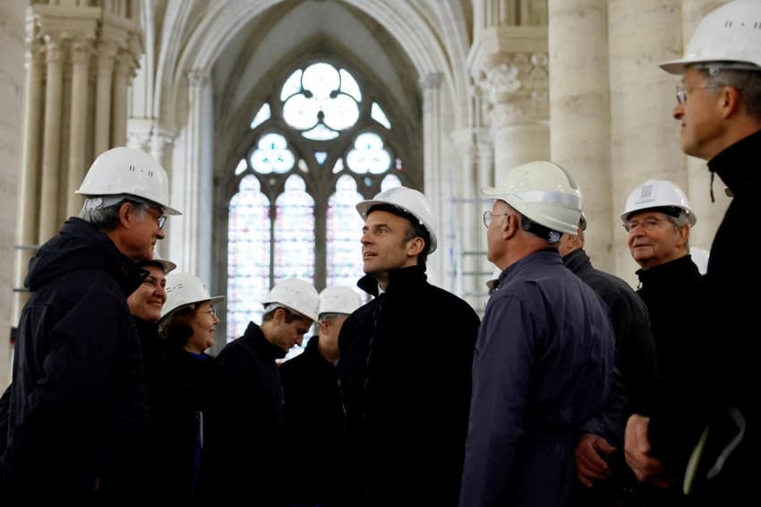 Macron visits Notre-Dame to mark fire anniversary