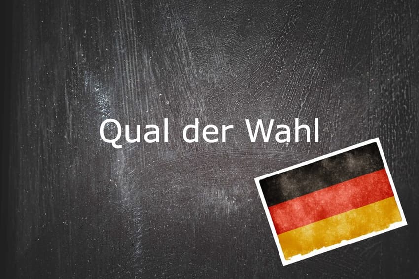 German phrase of the day: Die Qual der Wahl
