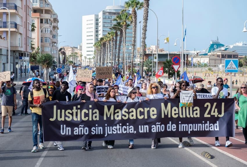 IN PICTURES: Protesters demand 'justice' on anniversary of Spain-Morocco border crush