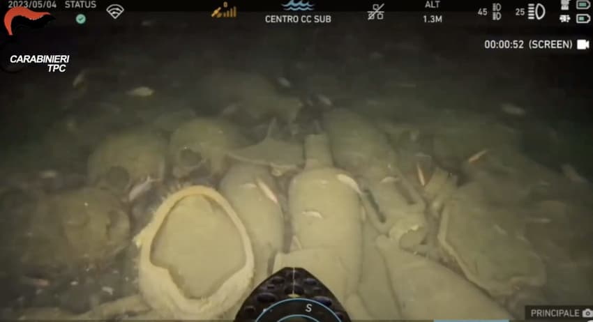 WATCH: Italian cultural police discover ancient Roman ship