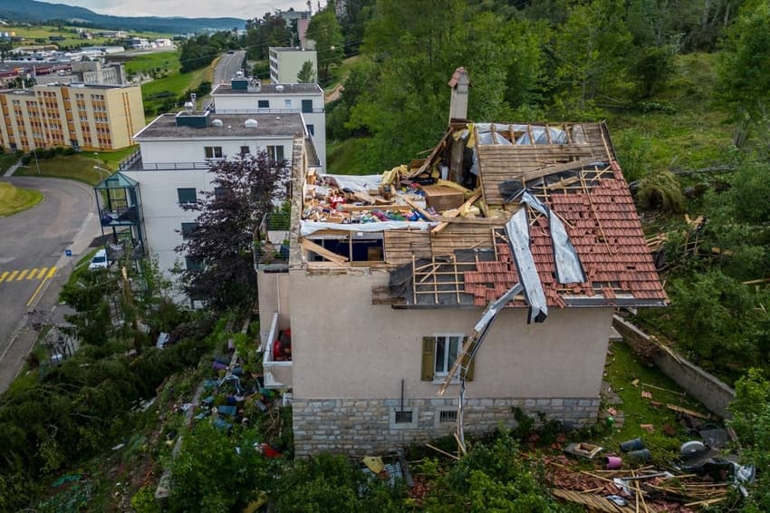 VIDEO: One dead after 'likely tornado' hits Swiss town