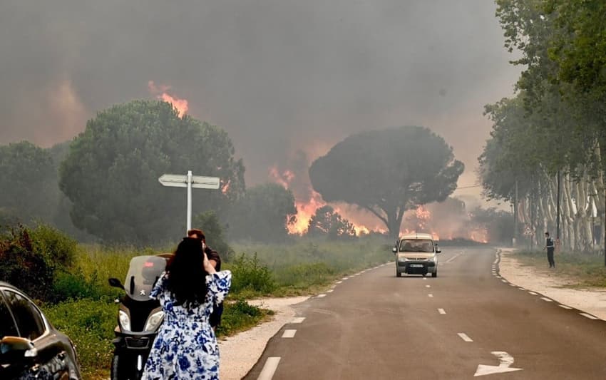 Campsite destroyed and 3,000 evacuated as wildfire strikes south-west France