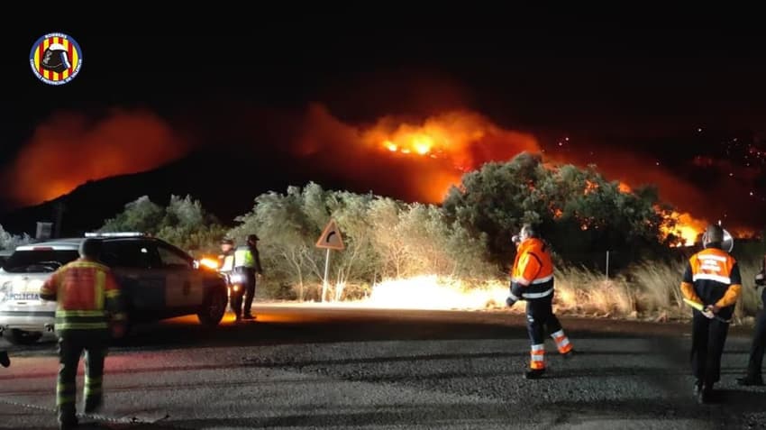 Storm Ciarán fuels wildfire in Spain's Valencia region