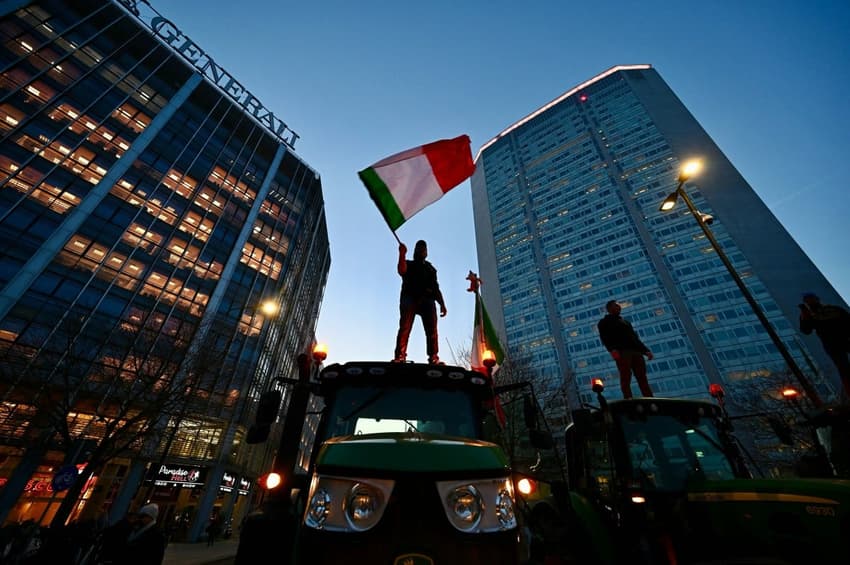 Tractors converge on Rome as farmers protest across Europe
