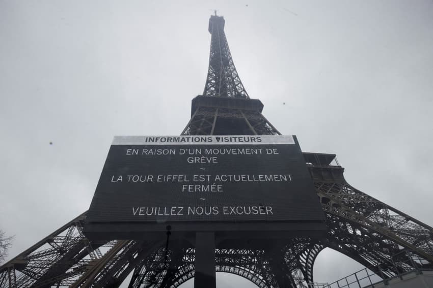 France's Eiffel Tower will remain closed as strike is extended