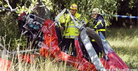 Two hurt as 'gyrocopter' crashes near Stockholm