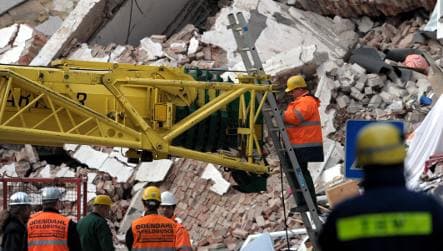 Search begins for two missing in collapse