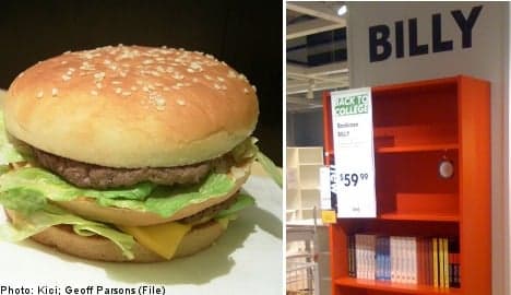 Billy bookshelf does battle with Big Mac Index