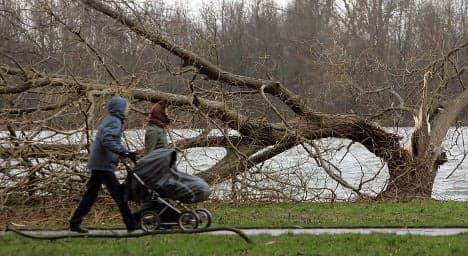 Heavy wind storms rage through Germany