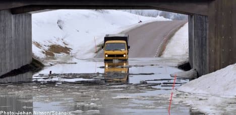 Flooding and ice wreak havoc across Sweden