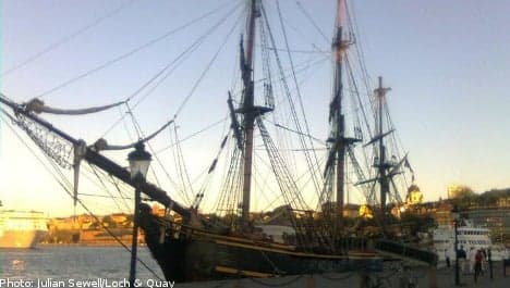 Hollywood pirate ship docks in Stockholm