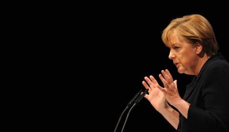 Merkel emphasizes 'no' to eurobonds, for now