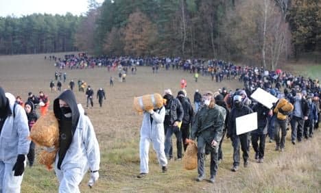 Nuclear waste train trundles towards protests