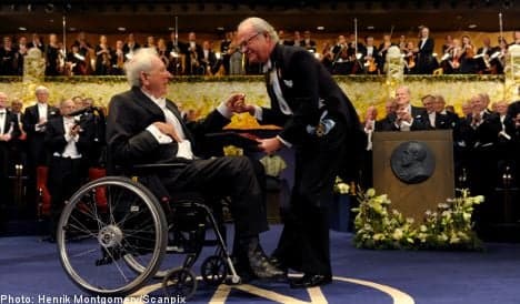 Laureates accept Nobel prizes in Stockholm