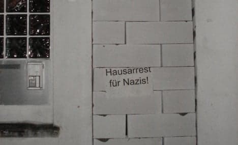 Anti-fascists brick up Neo-Nazi politician's front door
