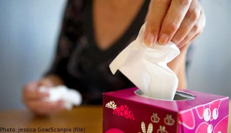Flu strikes 100,000 Swedes in one week