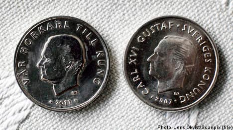 Fake krona coin mocks 'whorer' Swedish king