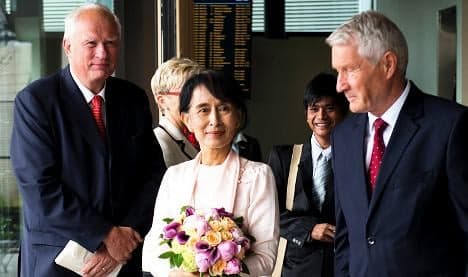 Suu Kyi arrives in Norway for Nobel speech