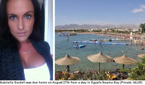 Swedish woman missing from holiday in Egypt