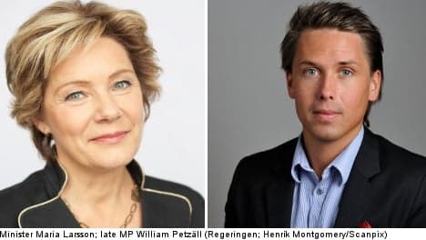Mum slams minister over Swedish MP's drug death