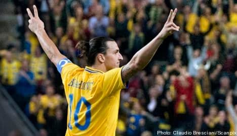 Zlatan nets four as Sweden claim victory