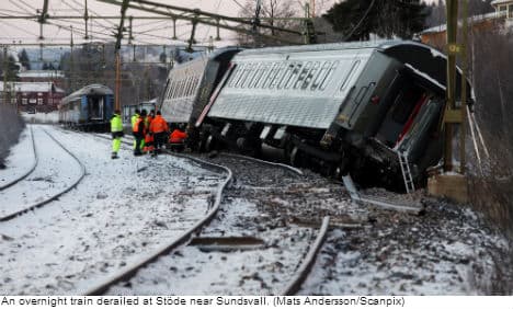 Train derailment leaves fifteen injured