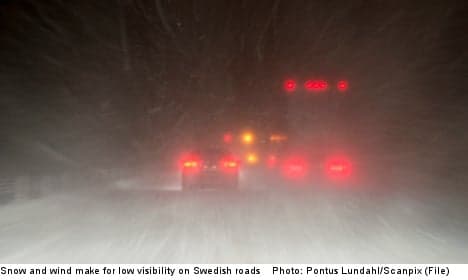 New snow sends Swedish drivers skidding