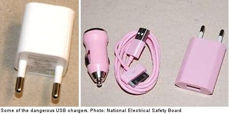 Sweden bans 'flammable' USB chargers