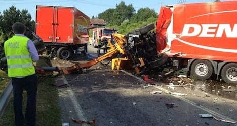 Truck driver dead after crash with hedge trimmer