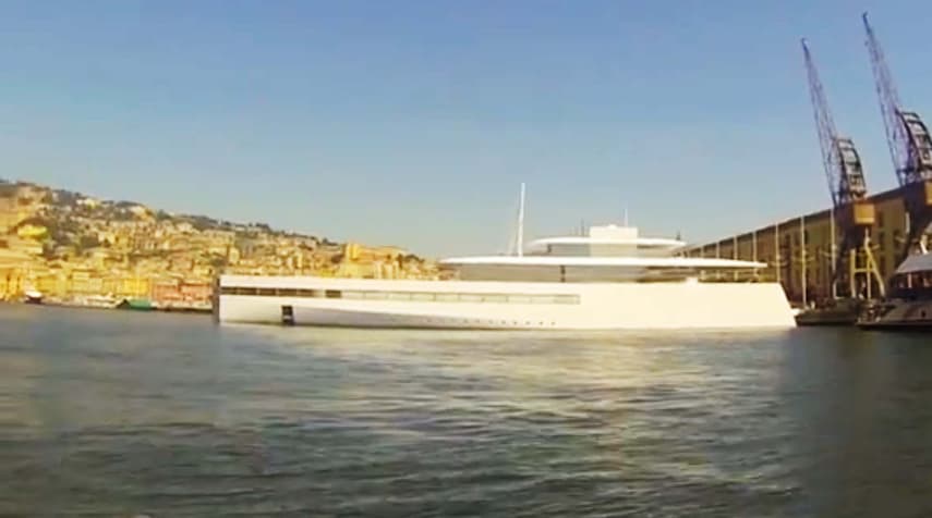 Steve Jobs' 'Apple-style' yacht sails into Genoa