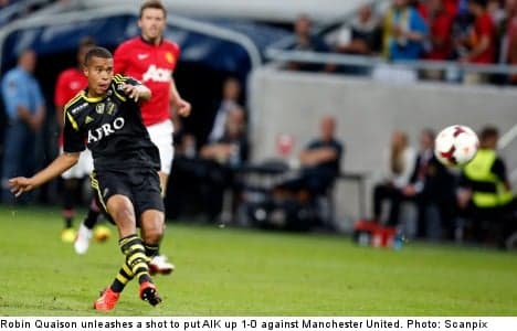 Stockholm's AIK holds Man U to 1-1 draw