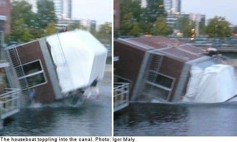 GALLERY: Spectacular Malmö houseboat crash