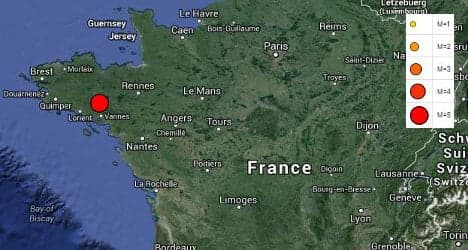 Brittany shaken by 4.5 magnitude earthquake